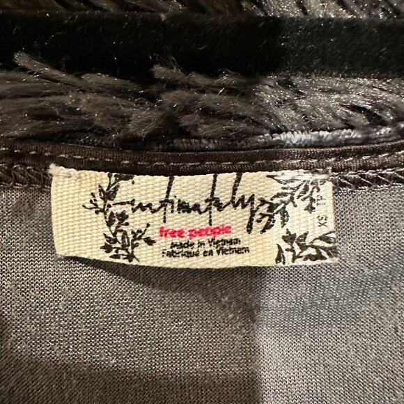 Free People Gray Velvet Don't you Wish Bodysuit - Size XS - Picture 3 of 4